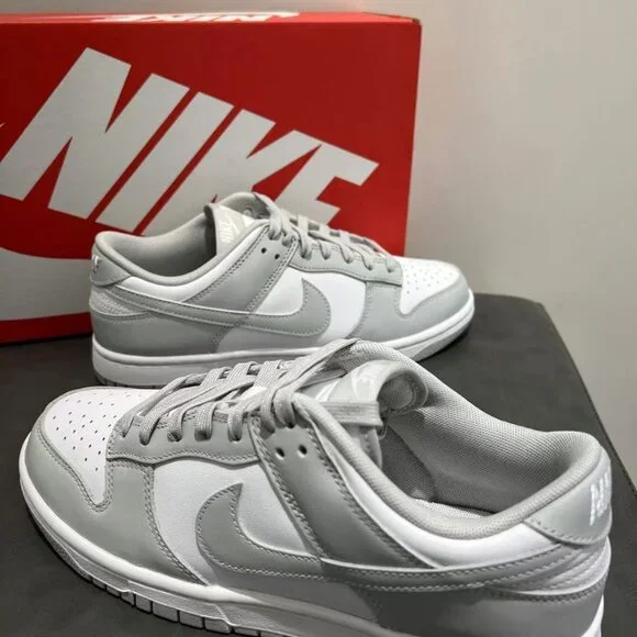 Gray & White Nike Dunk - Subtle Sophistication
